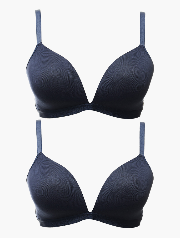 Shop Woolworths Navy Padded Nonwire Plunge Tshirt Bras 2 Pack for